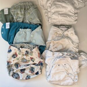 Green and Blue Cloth Diaper Covers